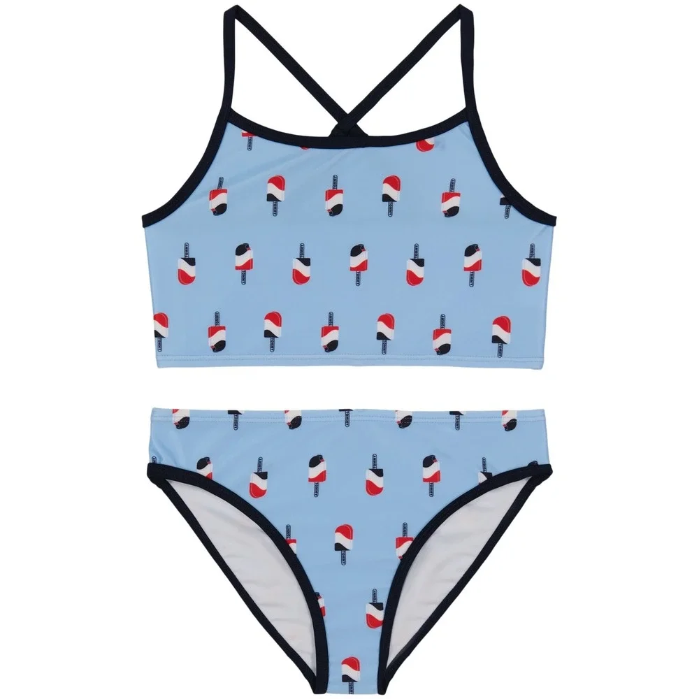 Tommy Hilfiger Big Girls‎ Popsicle Print Bikini Swimsuit, 2 Piece Set - Size M